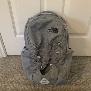 BARELY USED North Face Jester Laptop Backpack in Mid Grey Dark Heather/Tnf Black